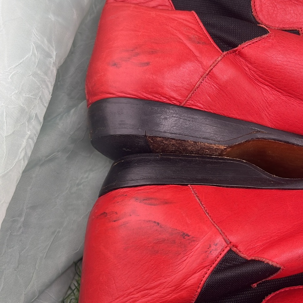Vintage Silvano for Nilo Red Leather Ankle Boots | Women’s 7B - Picture 11 of 14